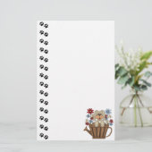 Kute Dog Watering Can Stationery Briefpapier (Staand voorkant)