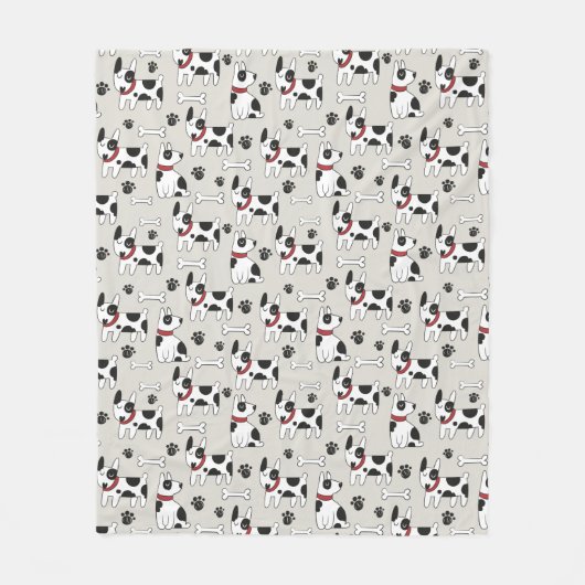 Kute Dogs Pattern dekens (Voorkant)