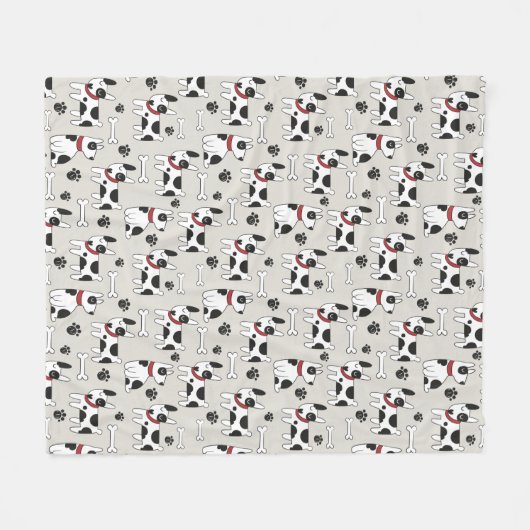 Kute Dogs Pattern dekens (Voorkant (Horizontaal))