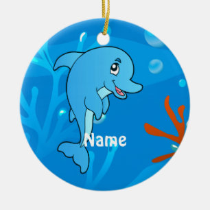 Kute dolphin Ocean Beach Ornament