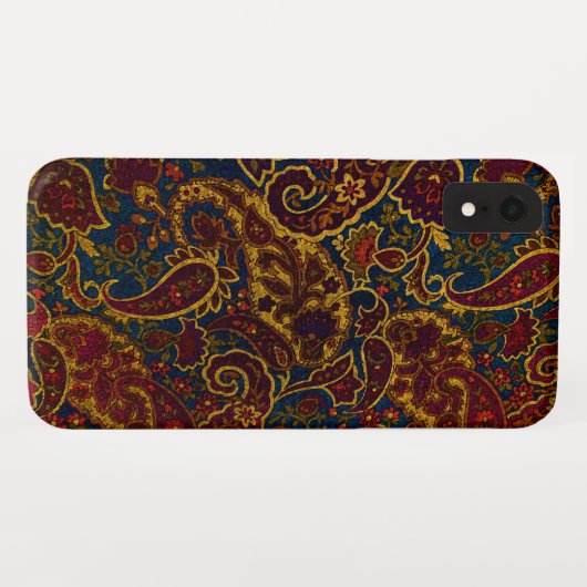 Kute  donkerbruine paisleyvormig ontwerp Case-Mate iPhone case (Achterkant (horizontaal))