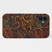 Kute donkerbruine paisleyvormig ontwerp Case-Mate iPhone case (Achterkant (horizontaal))