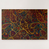 Kute  donkerbruine paisleyvormig ontwerp legpuzzel (Horizontaal)