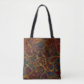 Kute  donkerbruine paisleyvormig ontwerp tote bag (Voorkant)