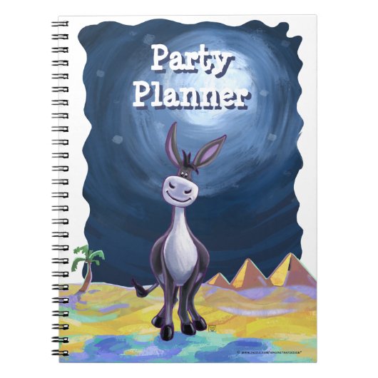 Kute Donkey Party Planner Notitieboek (Voorkant)