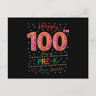 Kute donut 100e dag Prek 100 dagen school.pn Uitnodiging Briefkaart