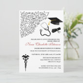 Kute doodle-cursus-partij kaart (Staand voorkant)