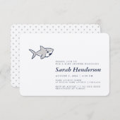 Kute door de hand getrokken uitnodiging tot het Ba (Voorkant / Achterkant)