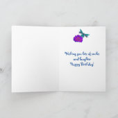 Kute Dragonfly op bloem, speciaal gepersonaliseerd Kaart (Binnen)