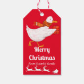 Kute duck kerst cadeaulabel (Voorkant)