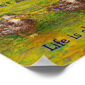 Kute Ducks Life Inspirerend Quote Poster (Hoek)