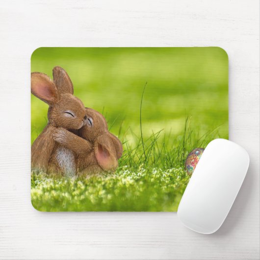 Kute Easter Bunnies Eggs Spring Muismat (Met muis)