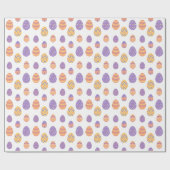 Kute Easter Egg Pattern Colorful Spring Cadeaupapier (Vlak)