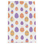 Kute Easter Egg Pattern Colorful Spring Medium Cadeauzakje (Voorkant)
