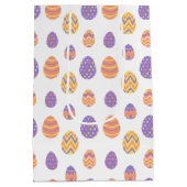 Kute Easter Egg Pattern Colorful Spring Medium Cadeauzakje (Achterkant)