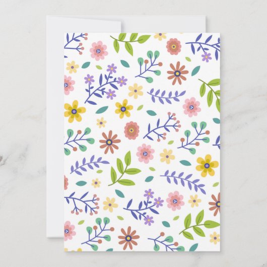 Kute-easter-uitnodiging Kaart (Achterkant)