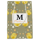 Kute-easterkuikens en weinig-eierspatroon medium cadeauzakje (Voorkant)