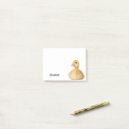 Kute eend gepersonaliseerde naam post-it® notes (Op bureau)