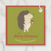 Kute egel met astomstructuur en hoge Kinderen Bedankjes Labels (Achterkant)