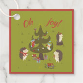 Kute egel met astomstructuur en hoge Kinderen Bedankjes Labels (Voorkant)