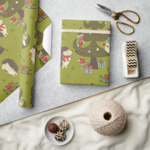 Kute egel met astomstructuur en hoge Kinderen Cadeaupapier