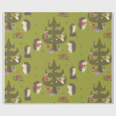 Kute egel met astomstructuur en hoge Kinderen Cadeaupapier (Vlak)