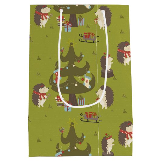 Kute egel met astomstructuur en hoge Kinderen Medium Cadeauzakje (Achterkant)