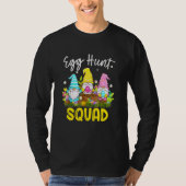 Kute Egg Hunt Squad Gnomes Paasdag Bunny T-shirt (Voorkant)