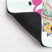 Kute Egg in een mandje met Flamingo en Bunny Muismat (Hoek)