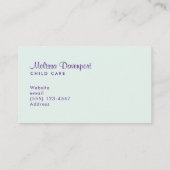 Kute Egg in een mandje met Flamingo en Bunny Visitekaartje (Achterkant)