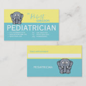 Kute Elephant Pediatricia Benoemkaart Afsprakenkaartje (Voorkant / Achterkant)