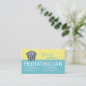 Kute Elephant Pediatricia Benoemkaart Afsprakenkaartje (Staand voorkant)