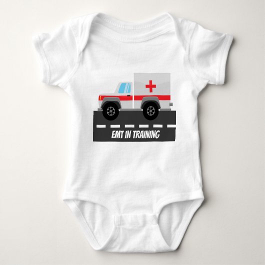 Kute EMT in trainingscarrosserie voor baby Romper (Voorkant)