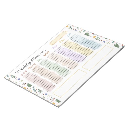 Kute en afspeelbare Floral Pastel Notitieblok (Schuin)