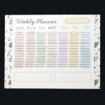 Kute en afspeelbare Floral Pastel Notitieblok<br><div class="desc">Haal dit schattige weekblad notitieblok in pastelkleuren en speelse clichés van dagen met een helder floreel patroon als achtergrond. Perfect als cadeau aan vriend,  kind,  geliefden en collega's.</div>
