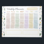 Kute en afspeelbare Floral Pastel Notitieblok<br><div class="desc">Haal dit schattige weekblad notitieblok in pastelkleuren en speelse clichés van dagen met een helder floreel patroon als achtergrond. Perfect als cadeau aan vriend,  kind,  geliefden en collega's.</div>