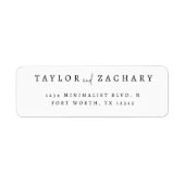 Kute en cursieve return address label (Voorkant)