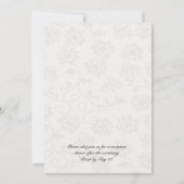 Kute en elegante bruiloft en ontvangst kaart (Achterkant)