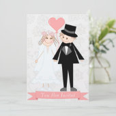 Kute en elegante cartoons kaart (Staand voorkant)