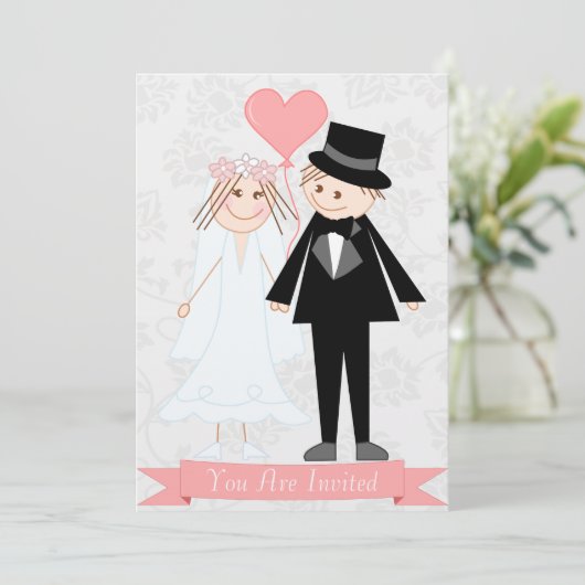 Kute en elegante cartoons kaart (Staand voorkant)