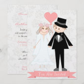 Kute en elegante cartoons kaart (Voorkant / Achterkant)