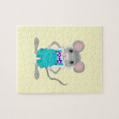 Kute en elegante kleine muis legpuzzel (Horizontaal)