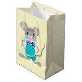Kute en elegante kleine muis medium cadeauzakje (Voorkant Gekanteld)