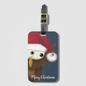 Kute en feestoowl bagagelabel (Voorkant (verticaal))