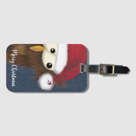 Kute en feestoowl bagagelabel