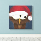 Kute en feestoowl canvas afdruk (Insitu (Houten vloer))