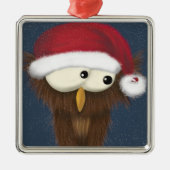 Kute en feestoowl metalen ornament (Voorkant)