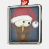 Kute en feestoowl metalen ornament (Links)