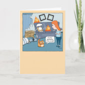 Kute en Funny Bad, Destructive Cat Birthday Kaart (Voorkant)