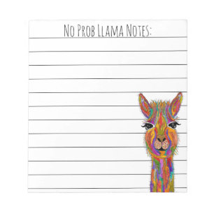 Kute en Funny No Prob Llama-laptop Notitieblok